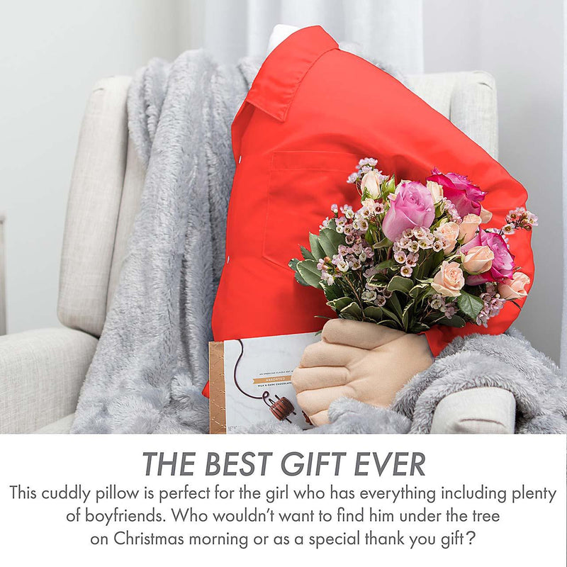 Boyfriend Pillow - Microbead Filling With Cotton Shirt - Always Cozy and Huggable