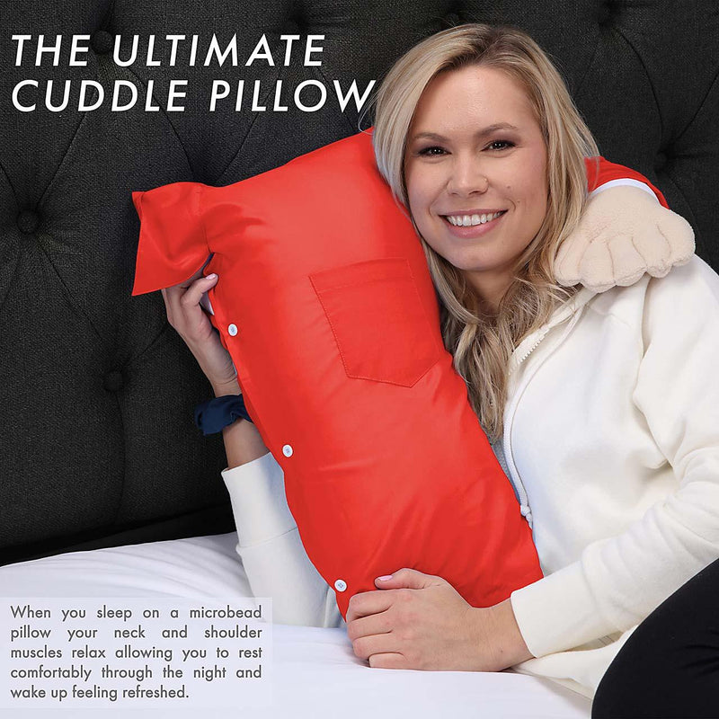 Boyfriend Pillow - Microbead Filling With Cotton Shirt - Always Cozy and Huggable