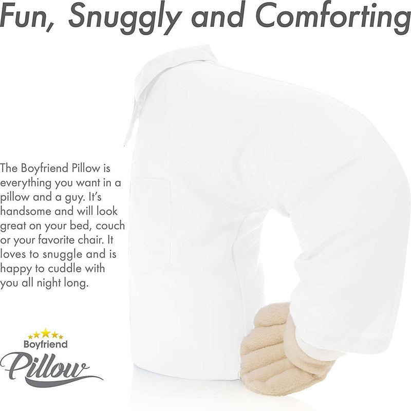 Boyfriend Pillow - Microbead Filling With Cotton Shirt - Always Cozy and Huggable