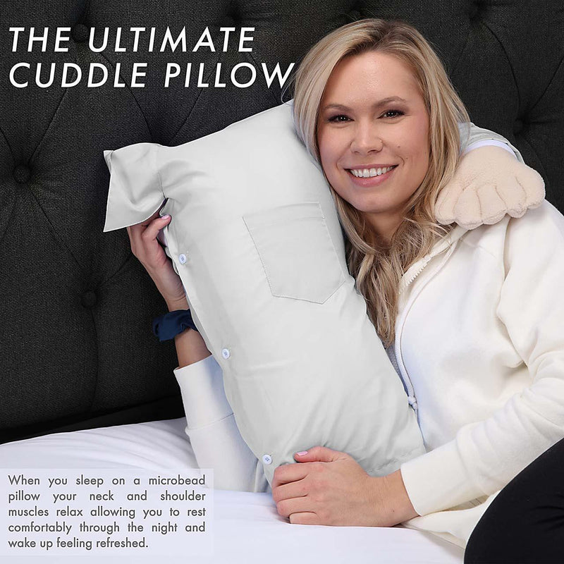 Boyfriend Pillow - Microbead Filling With Cotton Shirt - Always Cozy and Huggable