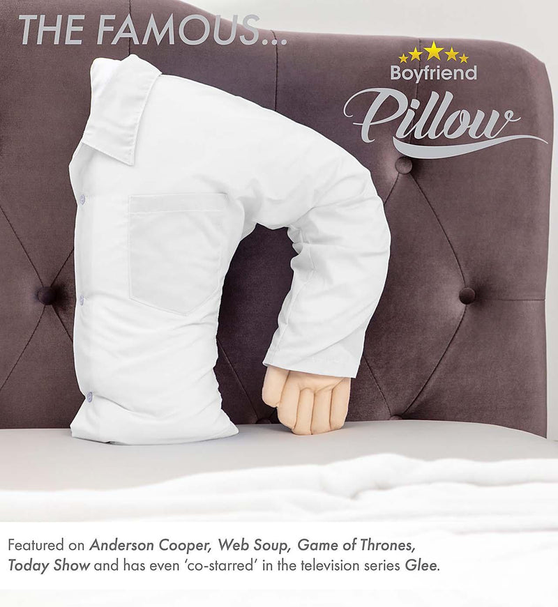 Boyfriend Pillow - Microbead Filling With Cotton Shirt - Always Cozy and Huggable