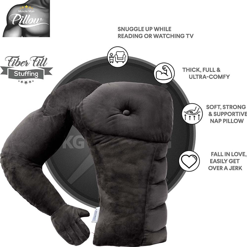 Muscle Man Pillow - Man Chest Pillow with Benefits & Support