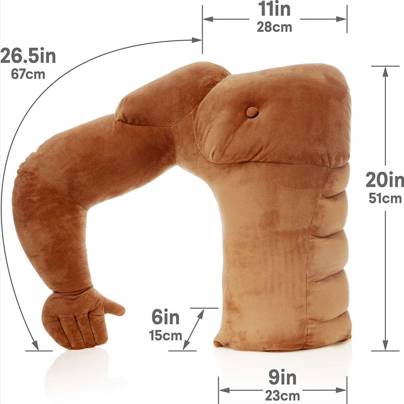 Muscle Man Pillow - Man Chest Pillow with Benefits & Support