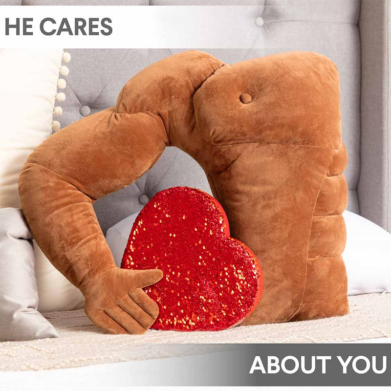 Muscle Man Pillow - Man Chest Pillow with Benefits & Support