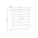 Wall Mounted Bathroom Medicine Cabinet with Louver Doors and Towel Bar in White