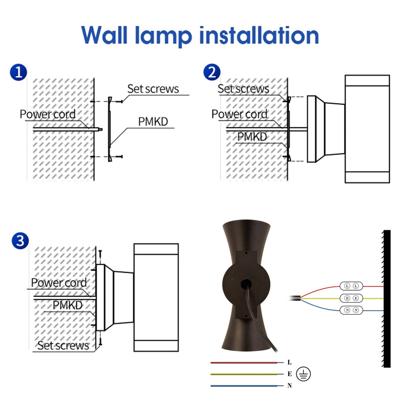 Black Golden Outdoor Wall Scone Curved Wall Lamp