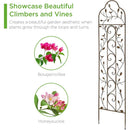 60-inch Tall Outdoor Iron Garden Trellis in Bronze Metal Finish