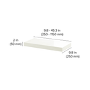 Modern Finish Floating Shelf - 2 Inches Thick, Long Floating Shelf for Wall