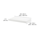 Modern Finish Floating Shelf - 2 Inches Thick, Long Floating Shelf for Wall