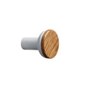 White and Wood "Bis" Cabinet Knob and Drawer Handle