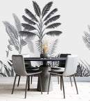 Black&White Palms Pattern Wallpaper