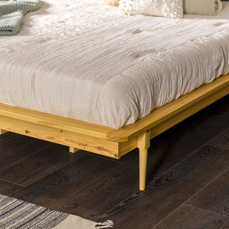 Spindle King Mid-Century Solid Wood Platform Bed