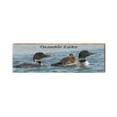 Canobie Lake with Loon Family | Wall Art Print on Real Wood