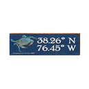 Lexington Park, MD Blue Crab Navy Latitude Longitude | Wall Art Print on Real Wood