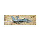 FA-18F Jet Airplane | Wall Art Print on Real Wood