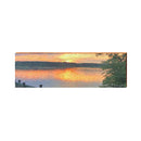 Sunset over Water | Wall Art Print on Real Wood