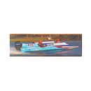 Speed Boat | Wall Art Print on Real Wood
