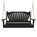 Keystone Amish Co. Sunburst Porch Swing, 6 Foot, Black
