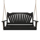 Keystone Amish Co. Sunburst Porch Swing, 4 Foot, Black