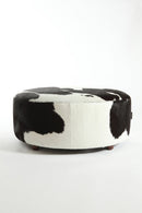 Round Cowhide Ottoman