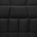 Plush Black Split-Back Design Convertible Linen Tufted Futon w/ 2 Pillows