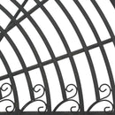 Half-Circle Outdoor Patio Garden Black Wrought Iron Tree Bench