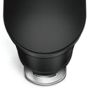 Matte Black 12-Gallon Narrow Kitchen Trash Can with Easy Step-on Lid