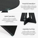 Modern Farmhouse 47-inch Round Kitchen Dining Table in Black Wood Finish