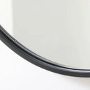 Round 21-inch Wall Mirror in Black - Living Room Bedroom Accent Bathroom Mirror