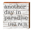 Paradise Lake Weir | Wall Art Print on Real Wood