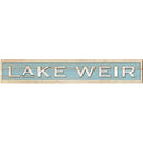 Lake Wier Coastal Blue Sign | Wall Art Print on Real Wood