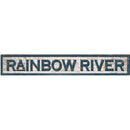 Rainbow River Shabby Sign | Wall Art Print on Real Wood