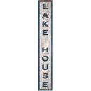 Lake House Shabby Vertical Sign | Wall Art Print on Real Wood
