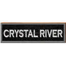 Crystal River Black Sign | Wall Art Print on Real Wood