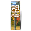 Blue Ridge Parkway North/South Directional Wooden Sign | Wall Art Print on Real Wood