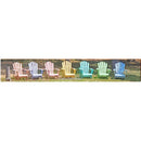 Lake Muskoka Colorful Adirondack Chairs | Wall Art Print on Real Wood