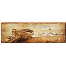 Red Sky at Night Boat | Wall Art Print on Real Wood