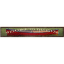 Welcome to the River Red Canoe | Wall Art Print on Real Wood