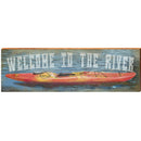 Welcome to the River Kayak | Wall Art Print on Real Wood