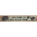 Welcome to Five Bears Farm | Wall Art Print on Real Wood
