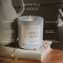Forever and Always Soy Candle - Blue Matte Jar - 15 oz (Cashmere and Vanilla)