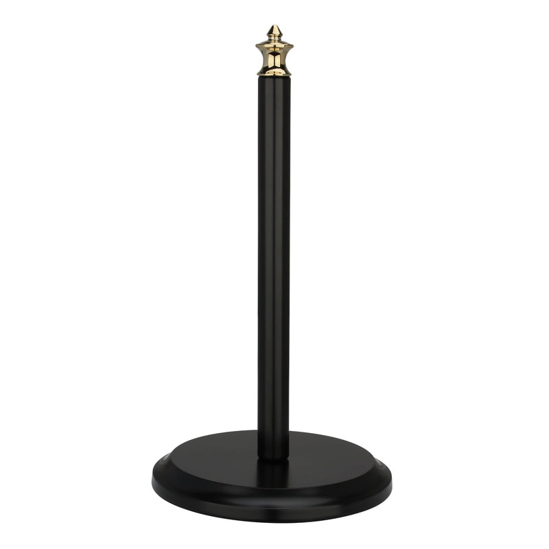 Black and Gold Paper Towel Holder Roll Dispenser Stand for Kitchen Countertop & Dining Room Table - AK79304-BLZG