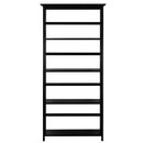 Tall 5-Tier Bookcase in Black Wood Finish