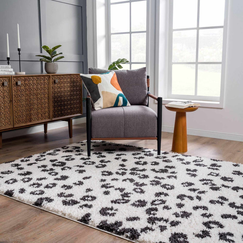 Zhen Black & White Area Rug