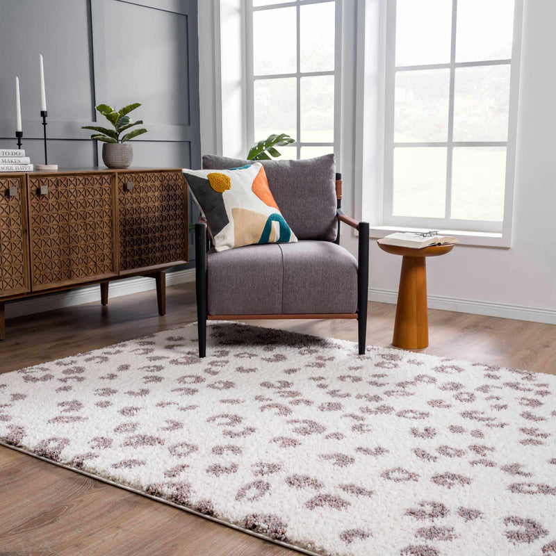 Zhen Pink Spots Leopard Rug - Clearance