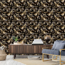 Modish Exotic Birds on Dark Background Wallpaper