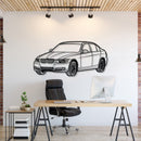 E90 Perspective Metal Car Wall Art - MT0429