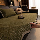 Textured Sofa Seat Cover with Wave Edge – Non-Slip, Washable Couch Throw Protector