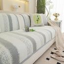 Striped Non-Slip Cooling Couch Cover, Summer Couch Pads for Seat Back Armrest