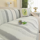 Striped Non-Slip Cooling Couch Cover, Summer Couch Pads for Seat Back Armrest